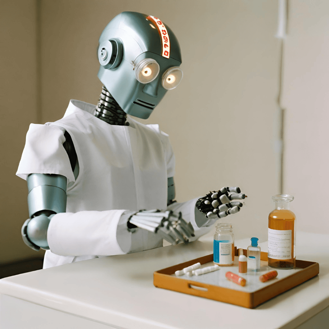 robot in a lab