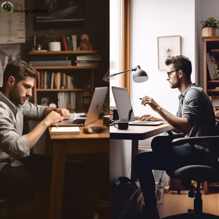 remote working vs office working
